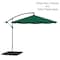 Pure Garden 9ft Half Umbrella with Base, Dusty Green 50-LG1038B - alternate 4